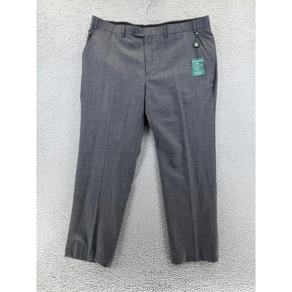 Lauren Ralph Lauren Ultraflex Men's Dress Pants 38x30 Grey Flat Front READ